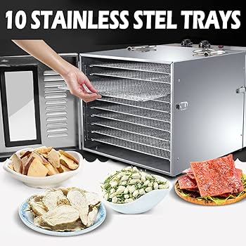mlstoopidfoodページ Amazon.com: ZXMOTO Commercial Food Dehydrator,10 Trays
