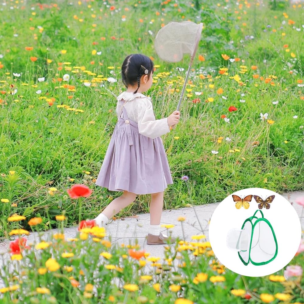 Farfalle Habitat - Gabbia a rete per bambini, 2 pezzi di insetto e farfalla - 5