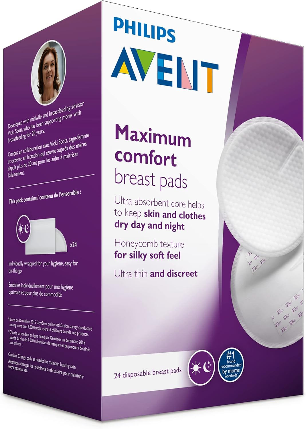 Philips Avent Disposable Breast Pads 24ct SCF254/24 Amazon.ca Baby