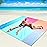 WIWIGO Beach Blanket Waterproof Sandproof Beach Mat 79 X 83/10\'x9\'for 2-8 Adults Quick Drying Outdoor Picnic Mat Beach Accessories for Travel, Camping, Hiking