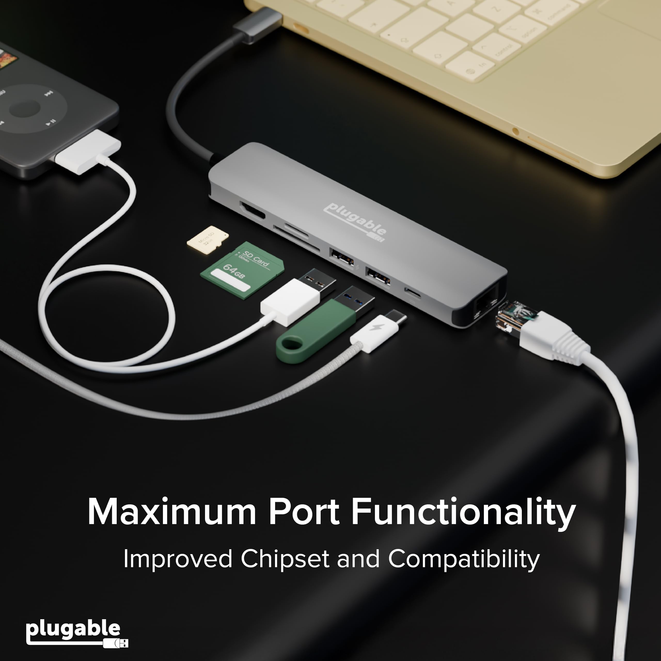 Amazon.com: Plugable USB-C Hub 7-in-1 for Single HDMI Display