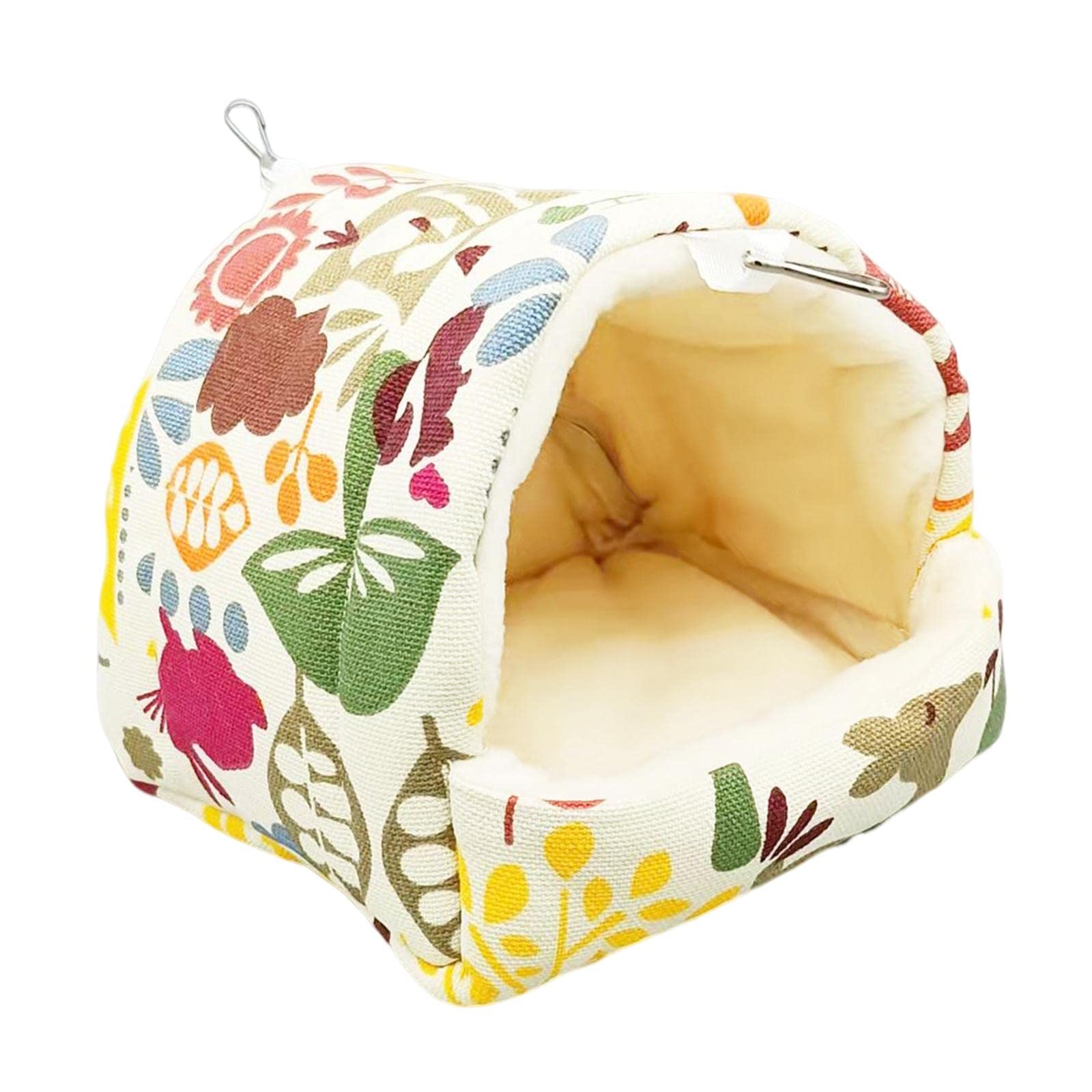 Generic Winter Warm Shed Hut Hanging Hammock Finch Cage Plush Hut Hideaway for Macaw Budgies Parakeet Cockatiels Cockatoo Lovebird, 15cmx15cmx14.5cm