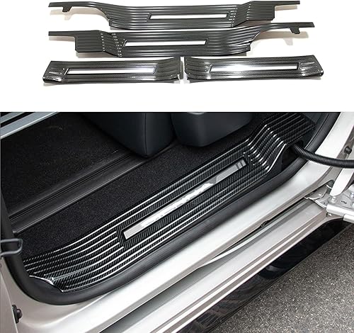 Accesorios de automóvil compatibles con Toyota Sienna de alta configuración 2021 2022 2023 protector de umbral de puerta, cubierta protectora de