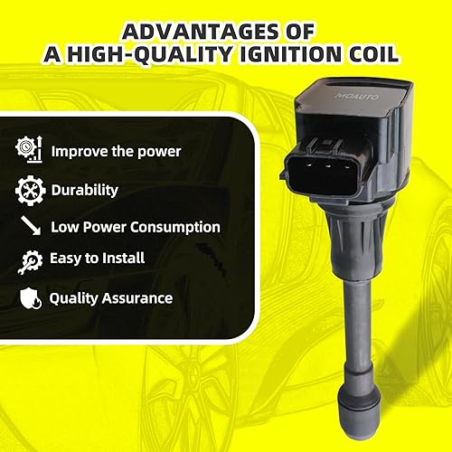 Miniatura 2 de Juego de 6 bobinas de encendido UF617 22448-EY00A y 6 bujías de iridio compatibles con Nissan Infiniti 370Z G37 M37 Q50 Q60 Q70 QX50 QX70 - V6 3.7L