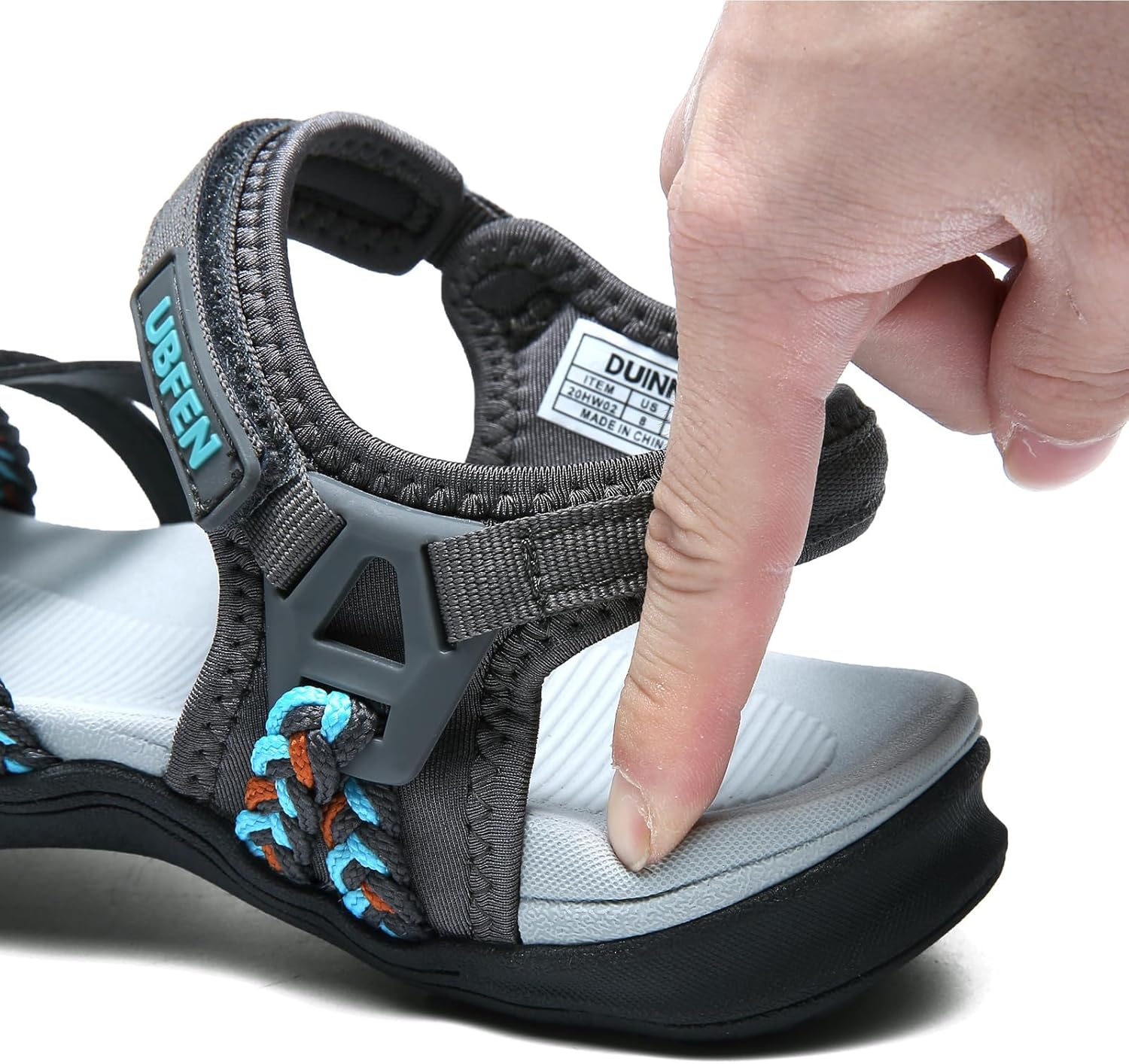 UBFEN Womens Hiking Comfort Sport Sandals Beach Vacation Camping Casual Sport Sandals with Adjustable Straps and Arch Support - Image 2