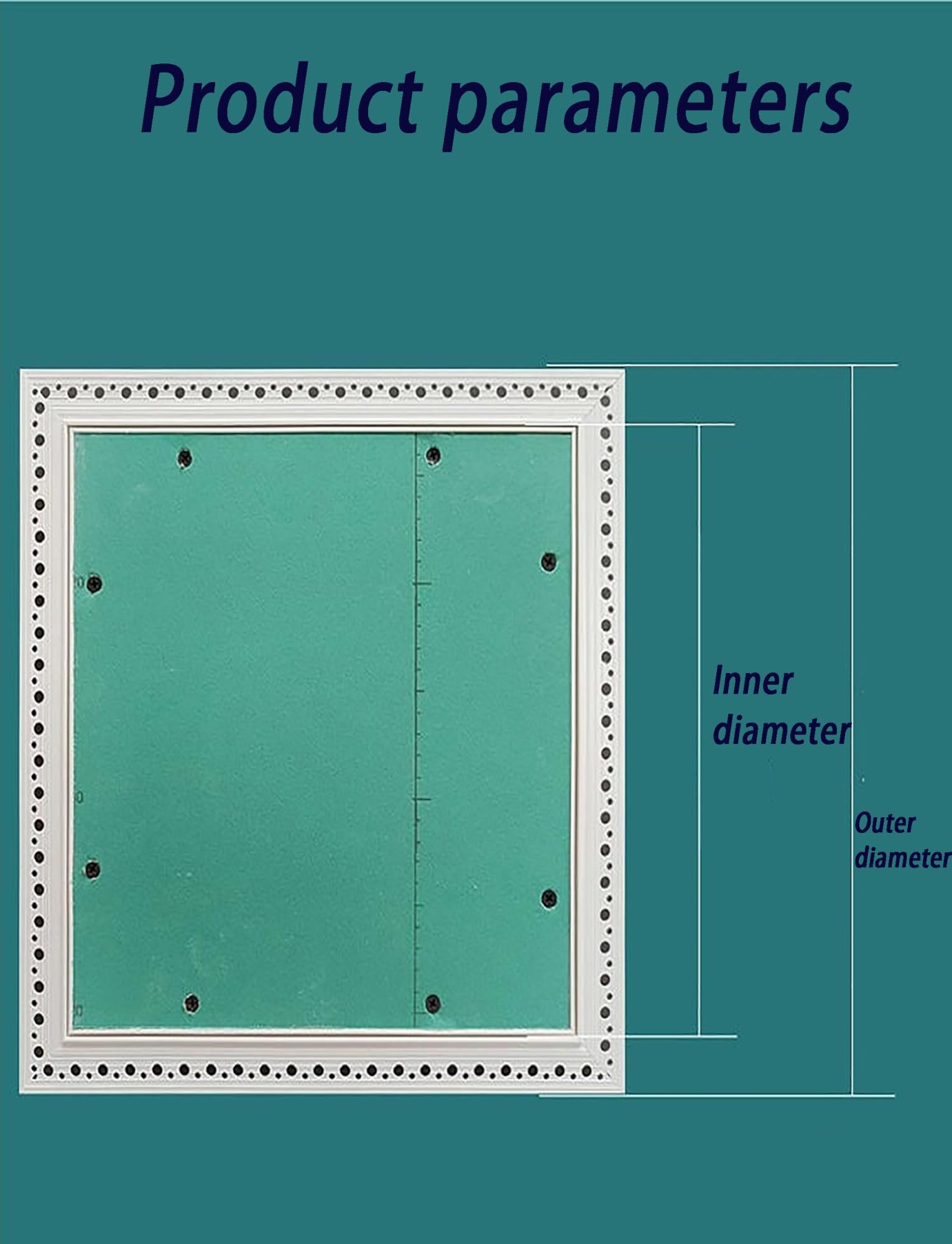Podtynkowe drzwi do naprawy płyt kartonowo-gipsowych, niewidoczny panel dostępu do ścian, malowana osłona rozwijana do zaworu i skrzynki elektrycznej, 25 x 25 cm