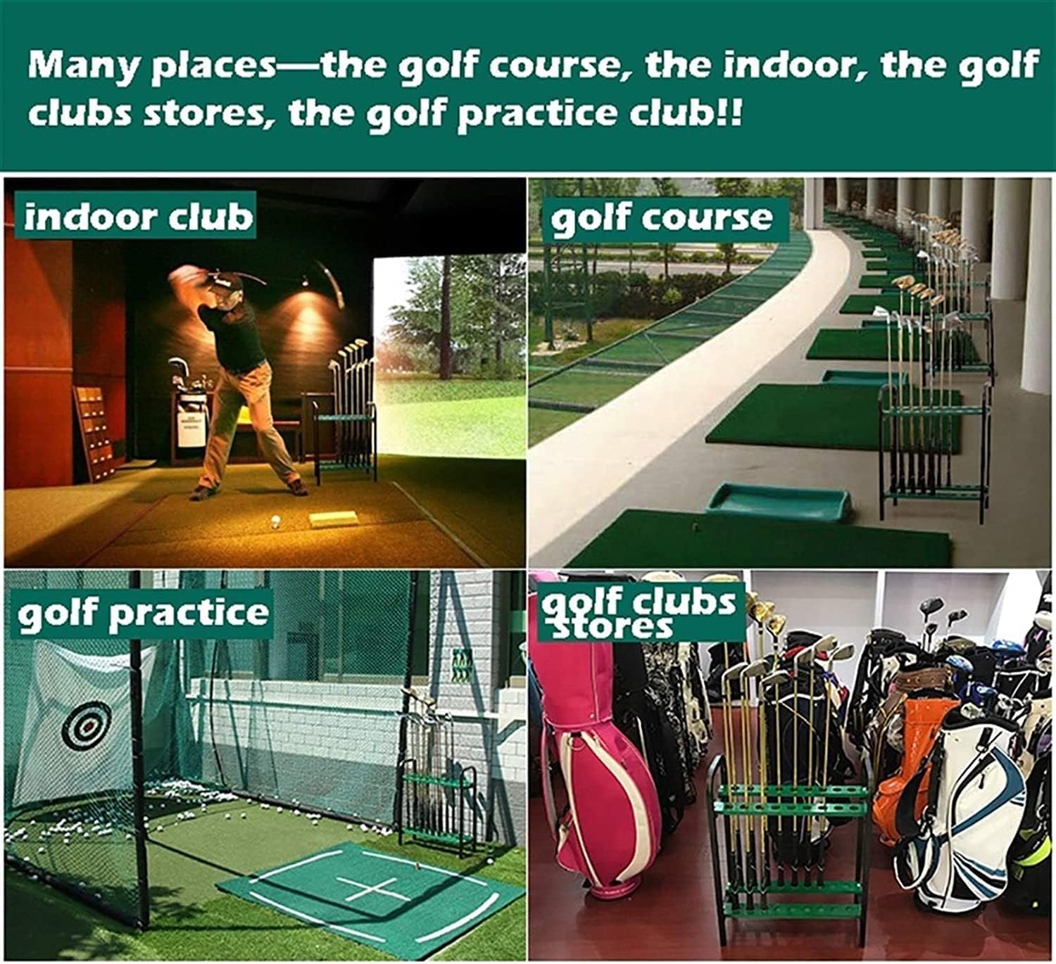 Golf Club Organizer, 18 Putter Racks, Golf Putter Rack New Golf Club Display Rack, Durable Wooden Golf Club Rack Storage Rack