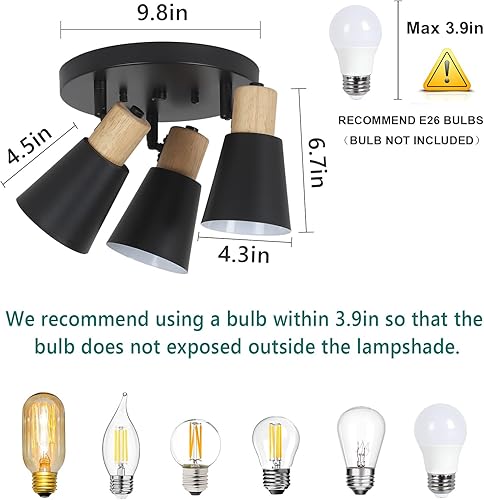 Miniatura 3 de Lámpara de techo industrial de montaje empotrado, lámpara de techo giratoria multidireccional, lámpara de techo giratoria multidireccional,