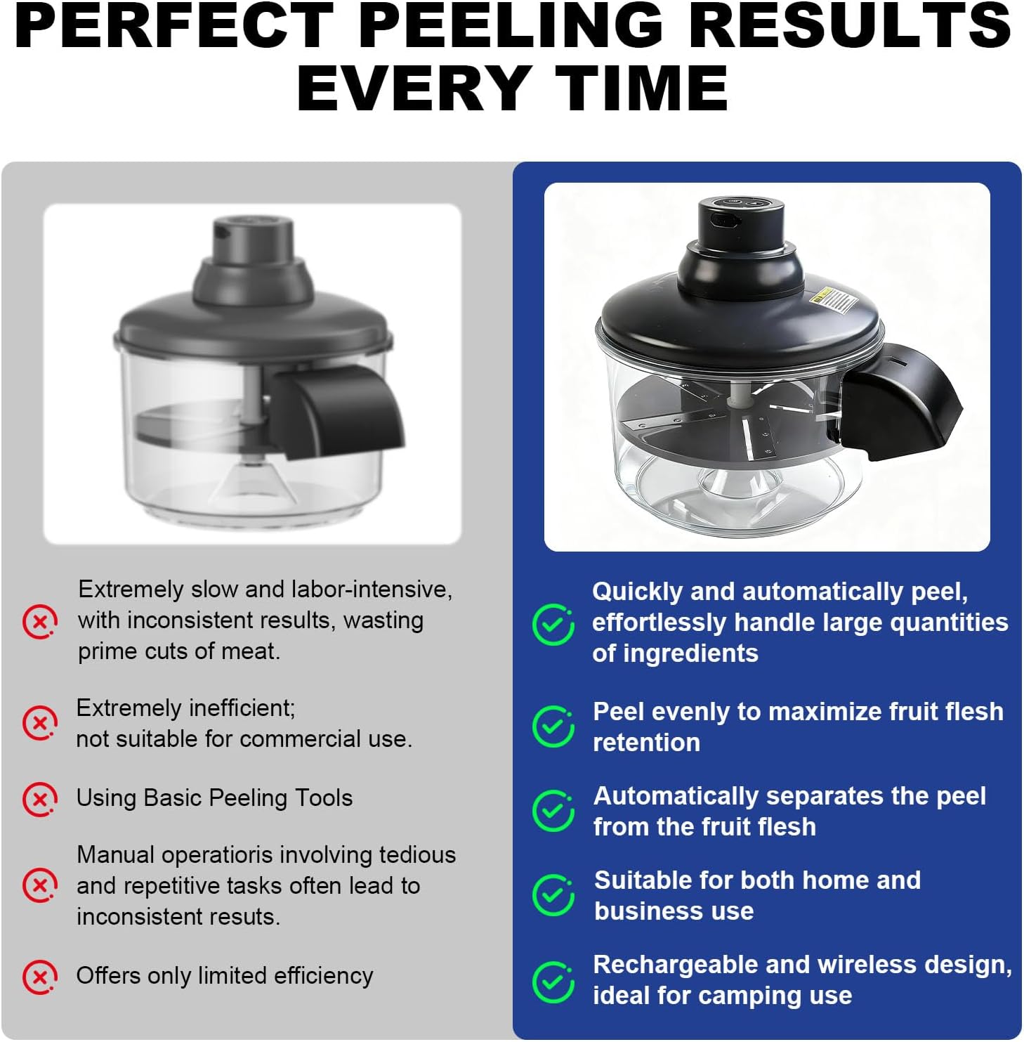 Automatic Grape Peeler, Electric Garlic Clove and Tomato Peeler Ideal for small fruits efficient kitchen peeling tool is perfect for home use