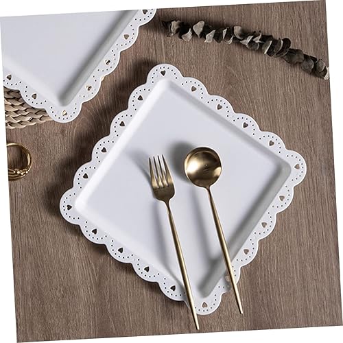 Miniatura 6 de Bandeja cuadrada para tartas, almacenamiento de galletas, bandeja de dulces de escritorio, bandeja de vacaciones, bandeja de cena de boda, plato de