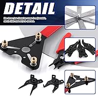 Vista 4 de Glarks 3 piezas de herramienta de sujeción de embrague de CA ajustable, soporte de embrague y alicates de anillo de presión 4 en 1 con kit