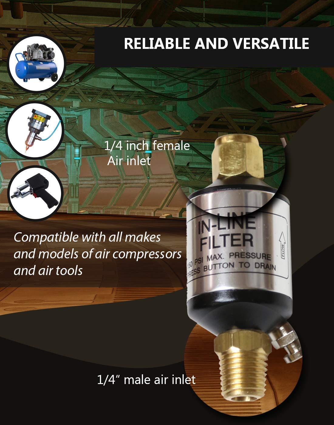 Buy Air Compressor Water Separator, Heavy Duty Air Compressor Filter