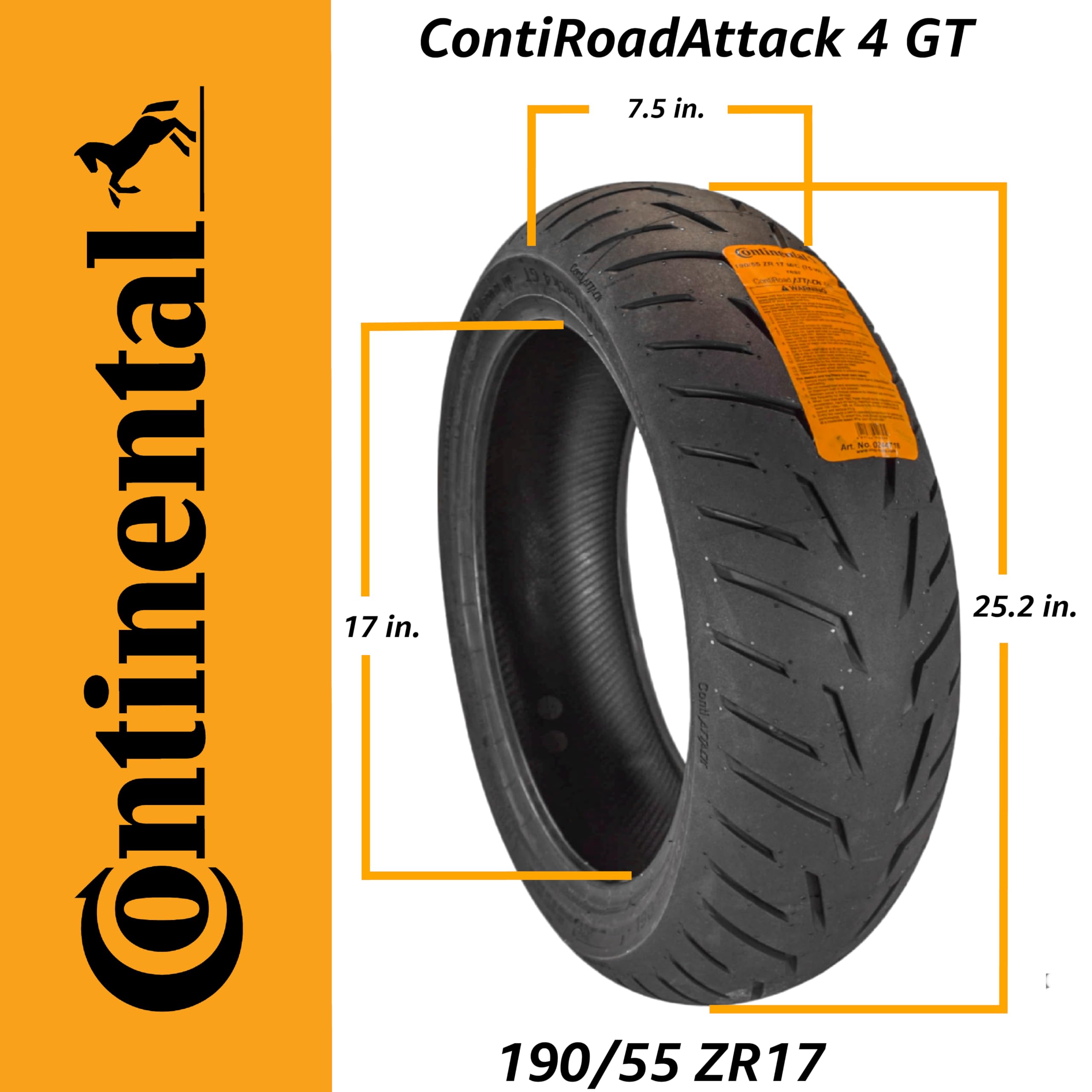 CONTINENTAL Opony motocyklowe 190/55 ZR 17 M/C TL (75W) CONTIROADATTACK 4 GT
