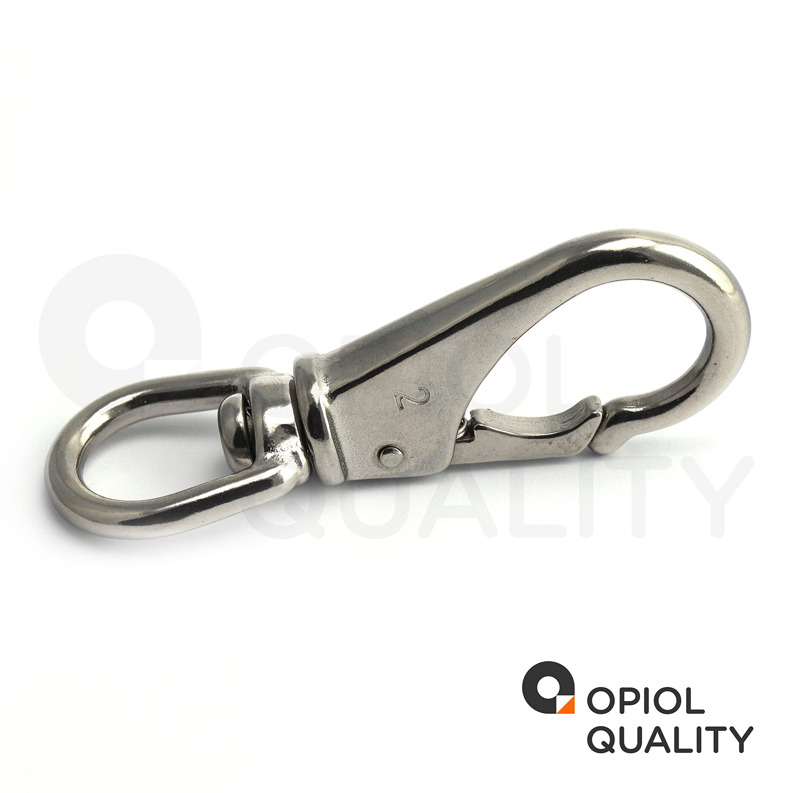 Wirbelkarabiner 21x120 mm aus Edelstahl A4 V4A (5 Stück) Augwirbelhaken Karabinerhaken Karabiner Schnapphaken Haken mit Drehgelenk Wirbelauge