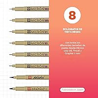 Vista 2 de Sakura Pigma, juego de pluma de tinta Micron en blíster