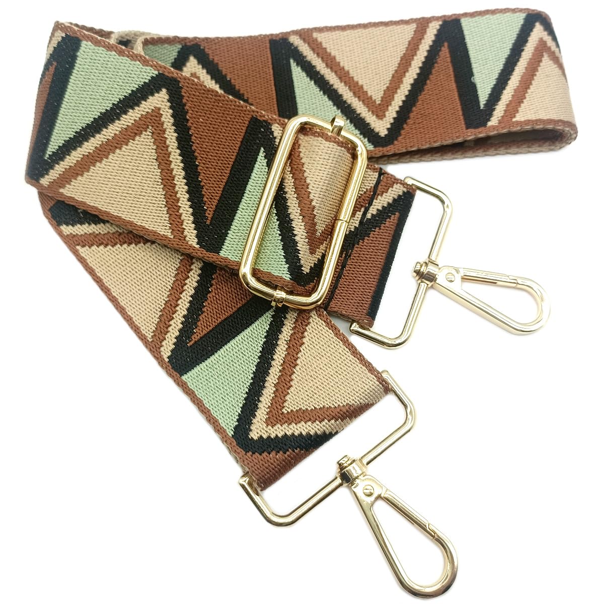 Keriocusi PU Lederriemen für Tasche Khaki, Verstellbarer Dam