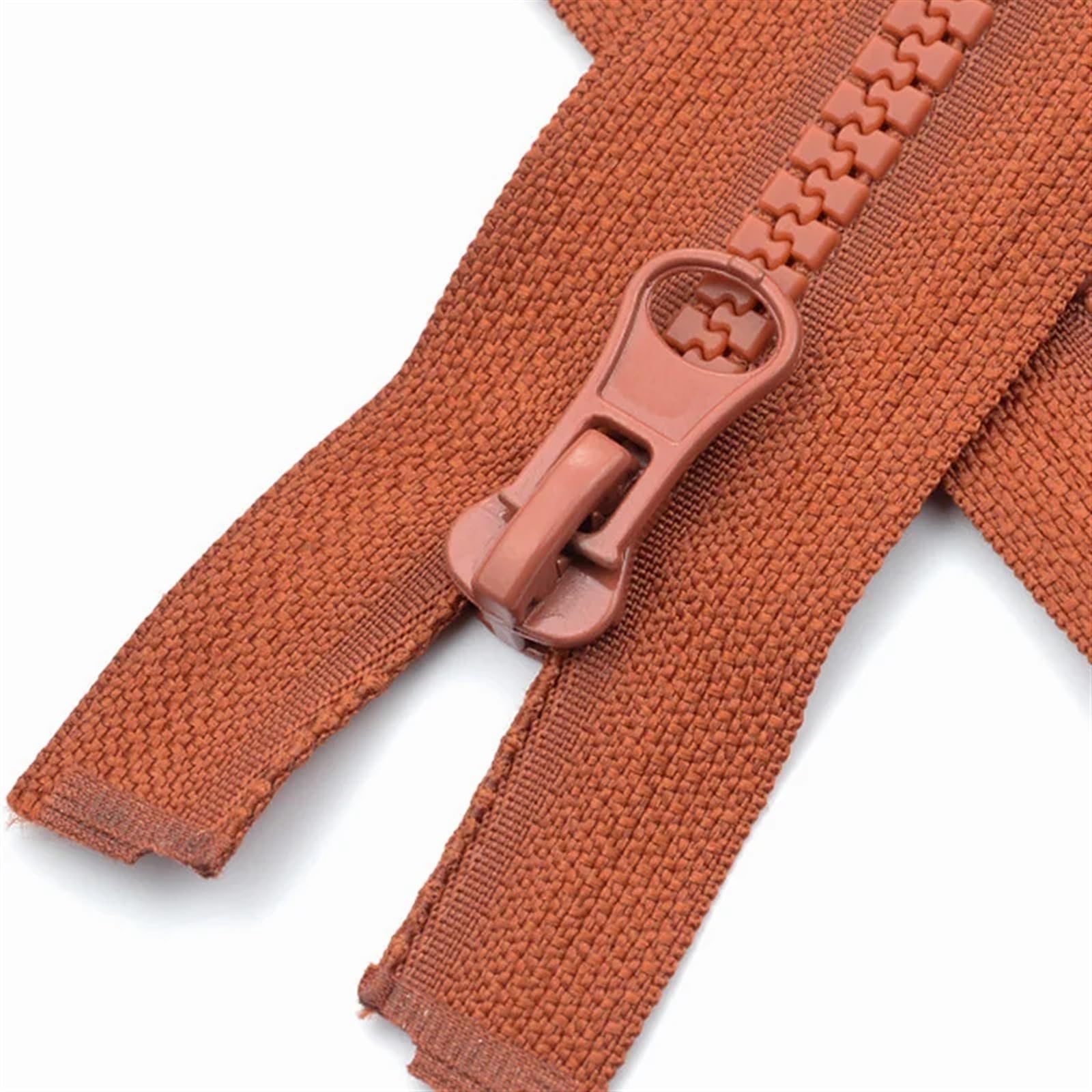 GCYEIDMA Metal Zipper fo Sewing Resin Zipper 40cm 50cm 60cm 80cm 90cm Open End Coat Down Jacket Zippers DIY Sewing Accessories Children Clothes Long Zipper(Caramel Colour,90cm)