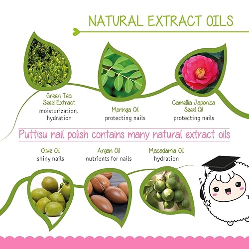 Miniatura 5 de Puttisu Kit de arte de uñas de 3 colores, no tóxico, a base de agua, juego de regalo de esmalte de uñas para niños (Macaron)