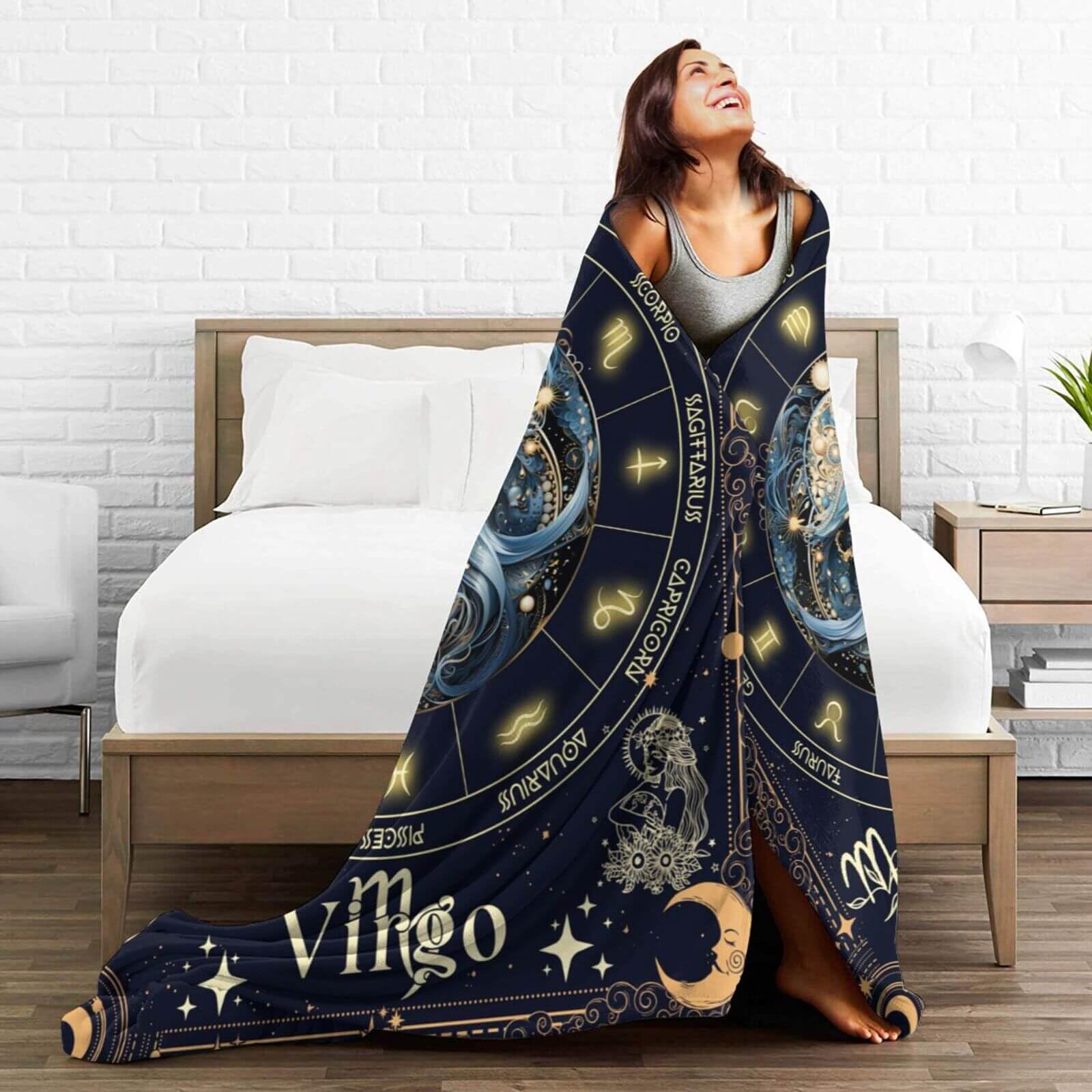 Amazon.co.jp: Homieblanket 乙女座 星座 ブランケット レディース