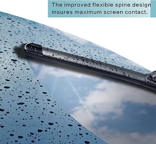 Miniatura 2 de MOTIUM Limpiaparabrisas prémium de ajuste perfecto para todas las estaciones, apto para Chevrolet Colorado 2015-2018, GMC Canyon 2015-2018 (juego de