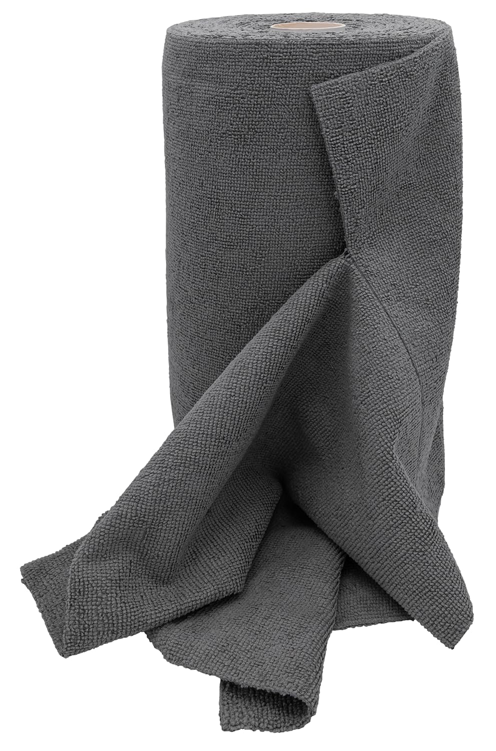 Normfest Mikrofasertuch Rolle 70 Tücher 30x30 cm – Mikrofasertücher perforiert, saugstark, fusselfrei & wiederverwendbar – Reinigungstücher für Auto, Werkstatt & Haushalt grau