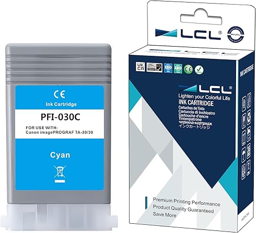 Miniatura 9 de LCL Cartucho de tinta de pigmento compatible de repuesto para Canon PFI030 PFI-030 PFI030Y PFI-030Y ImagePrograf TA-20 ImagePrograf TA-30