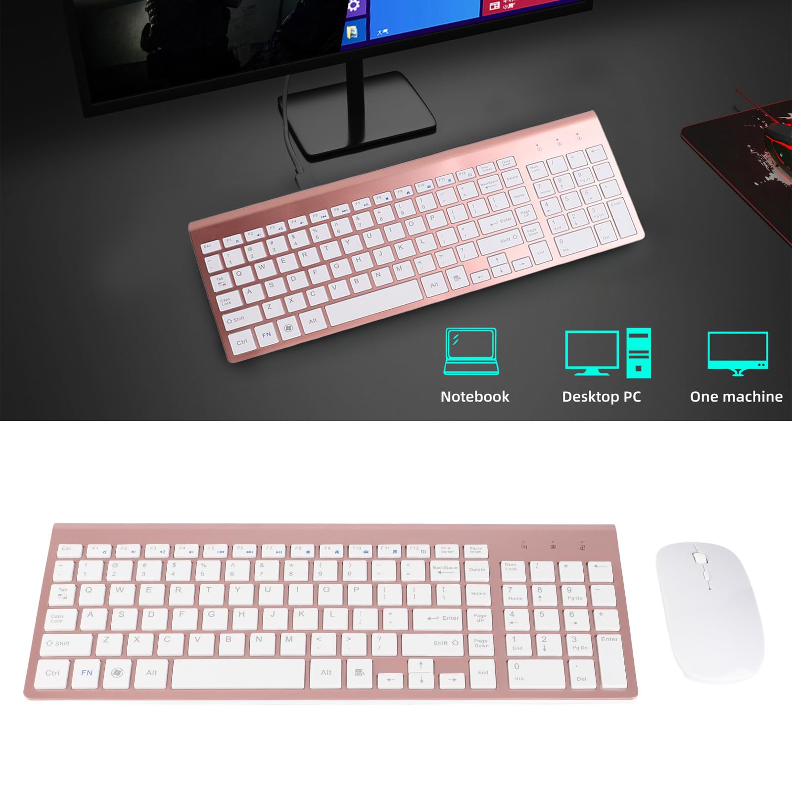 Set tastiera e Mouse Wireless manipolatore Punk Wi... – Grandado