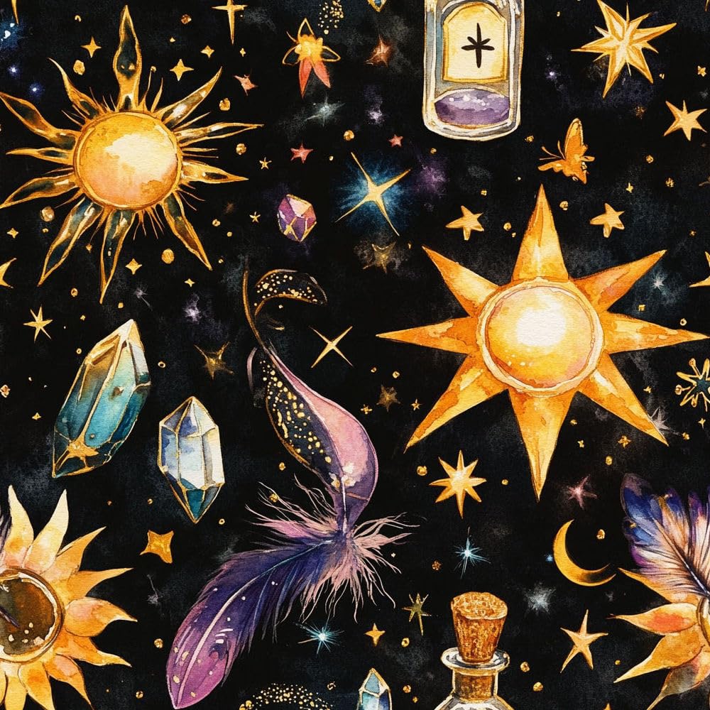 JIAOQSS Removable Wallpaper Glitter Sun Mushroom Stick on Wallpaper Cartoon Butterfly Wallpaper Stick on Contact Paper Wall Paper Easy Peel Off for nightstand Drawer Cabinet Renter
