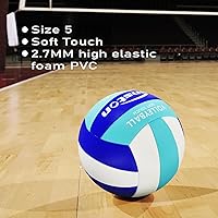 Vista 3 de Senston Voleibol Oficial Tamaño 5 – Balón de voleibol suave impermeable para interiores y exteriores, para niños, jóvenes y adultos, juego de playa