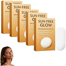 PurevLab Sun Free Glow Patches Sunless Glow Tanning Patches for Natural-Looking Bronzed Skin, Easy-to-Use Glow Patches for Women & Men, Suitable for All Skin Types 5 Pack, 35 Patches