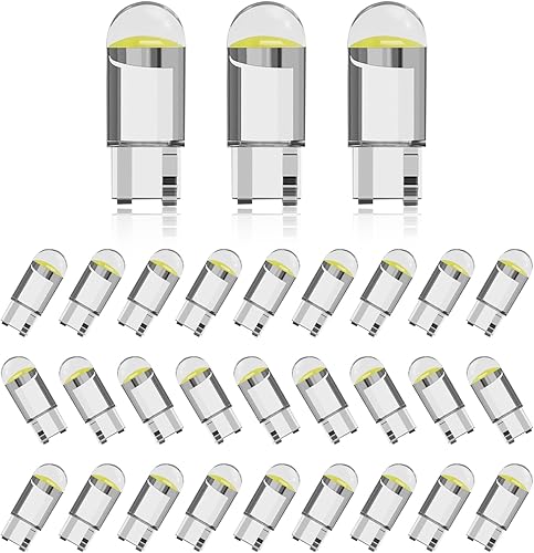 Miniatura 1 de Yumfugu 30 bombillas LED 194 para automóvil, T10 168 2825 W5W en forma de cuña, 6000 K súper brillante luz de mapa, universal para la mayoría de
