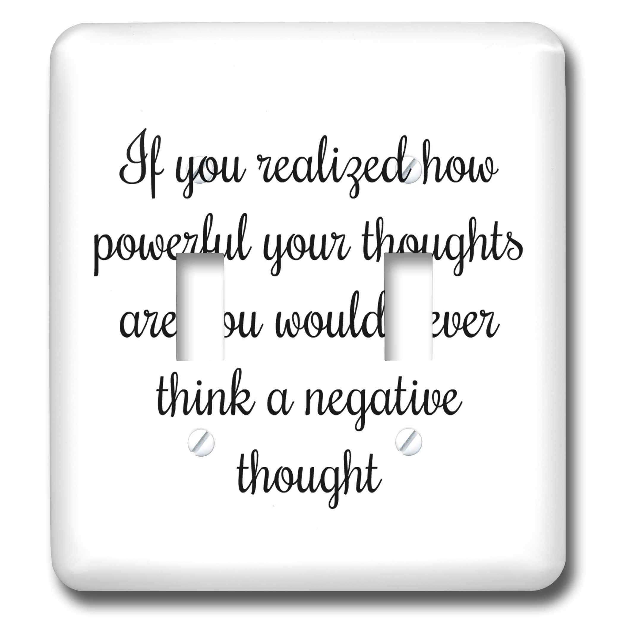 Interruptor doble de pared decorativo con frase de motivación placa interruptores 3dRose