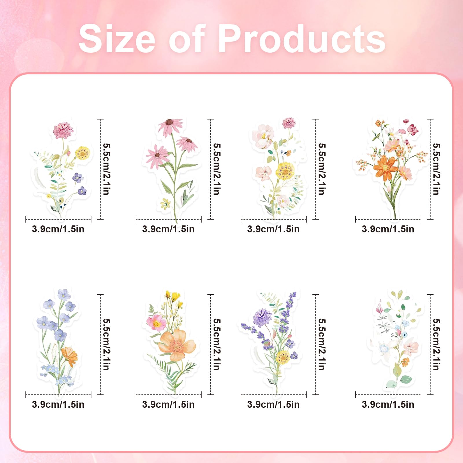 40 pcs wildflower party decorations, birthday cupcake toppers, wildflower cupcake toppers for bridal shower, 2025 Graduation Prom Party Cake Decorations Supplies