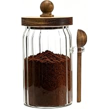 Steviieden Vintage Glass Jar with Lid 26 FL OZ Airtight Glass Food Storage Container for Cereal Nuts Salts Coffee Tea Spice Jar Gratitude Jar 26 FL OZ