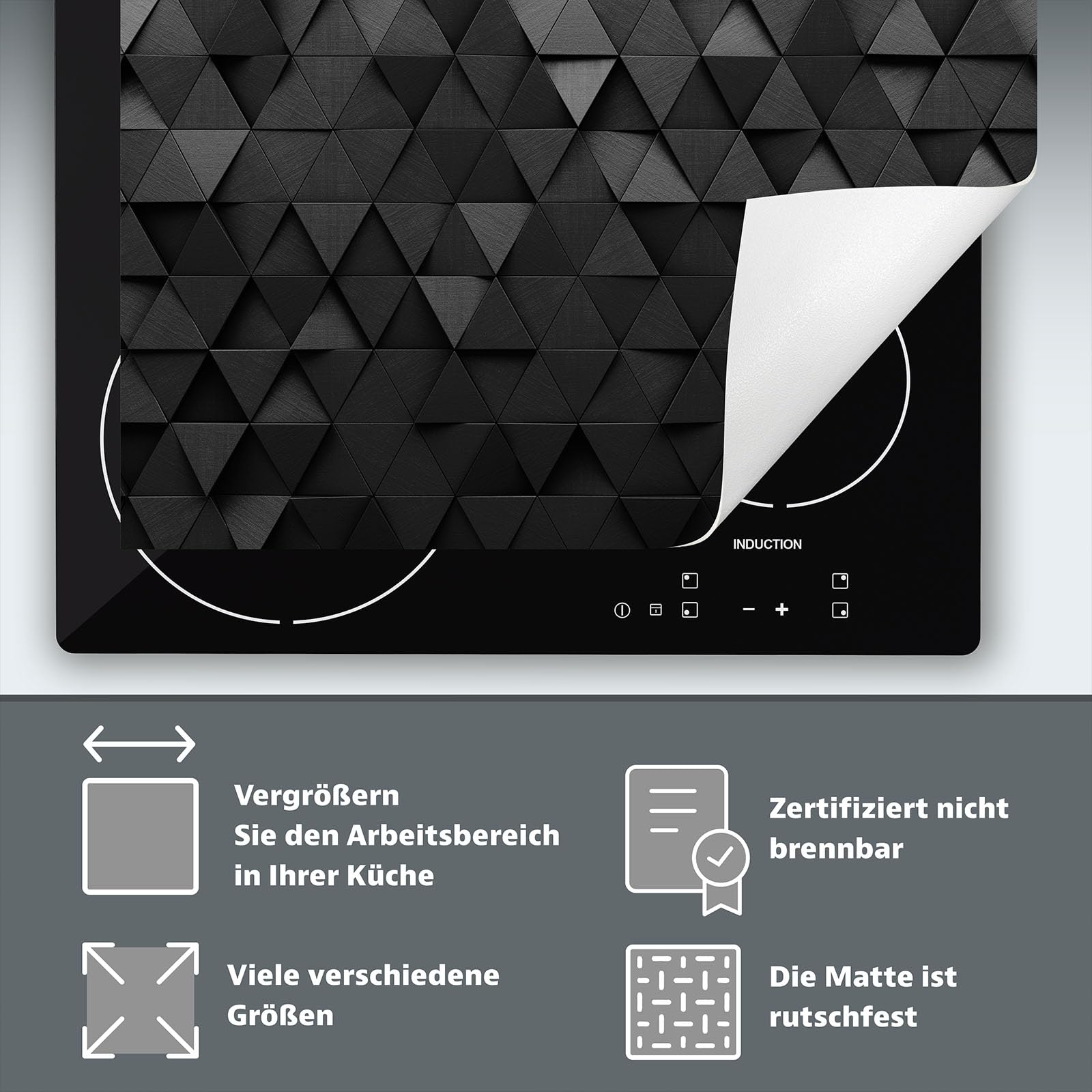Inductieplaat Beschermer - Witte Berggeit in de Bergen - 90x52 cm - 2 Inductieplaat Beschermer - Witte Berggeit in de Bergen - 90x52 cm - 2