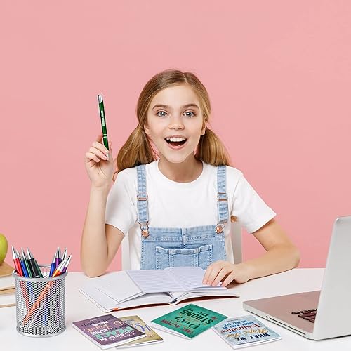 Miniatura 3 de Geyee 24 piezas de regalos cristianos para mujeres, regalos de Navidad a granel, mini blocs de notas religiosos y bolígrafos, premios, regalo de