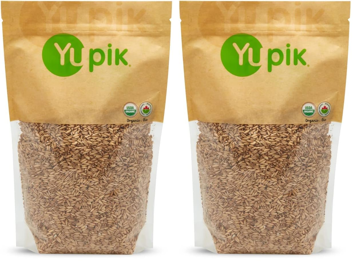 Yupik Organic Whole Oat Groats,2.2 lb (35.2 oz), Pack of 6, Non-GMO, Vegan, Kosher, Raw, Whole Grain Oats, Salt-Free, Nutty Flavor, Good Source of Fiber, Ideal for Baking & Cooking