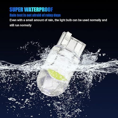 Miniatura 3 de yvshy Juego de 30 luces LED T10 para automóvil, tablero de fibra de vidrio IP68, impermeable, luz indicadora de ancho, luz de lectura de doble