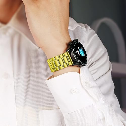 Miniatura 10 de Moran Correa de reloj de acero inoxidable de 0.78 pulgadas, correa de metal de repuesto de liberación rápida de 0.78 pulgadas, 0.86 pulgadas,