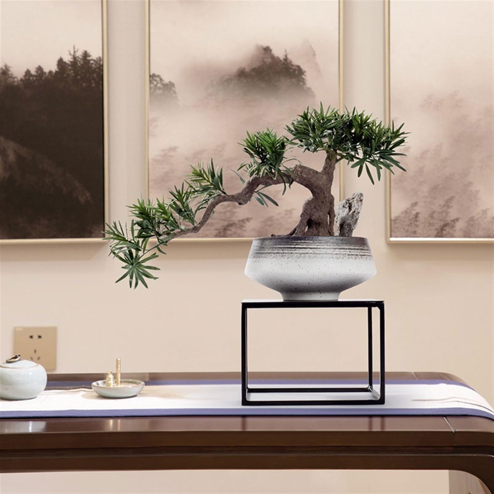 árbol bonsái de imitación Adornos de bonsái con Plantas simulación for Estudio Hotel, decoración Mesa té Zen, Lujo