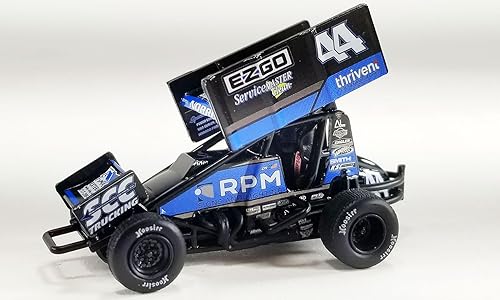 Coche Sprint alado # 44 Dylan Norris RPM Gobrecht Motorsports World of Outlaws (2023) 150 Modelo de automóvil fundido a presión por Acme A5023015