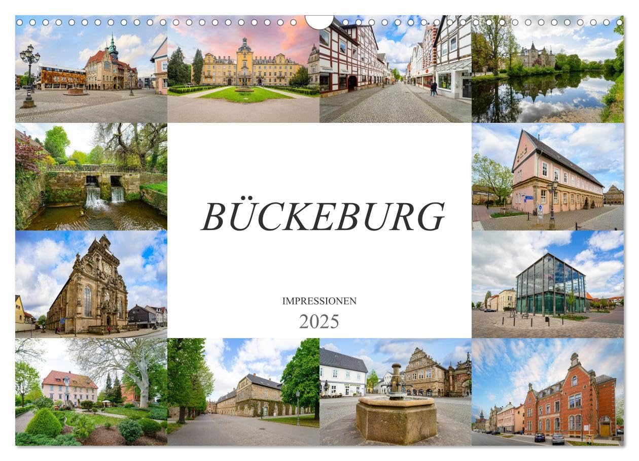 Bückeburg Impressionen (Wandkalender 2025 DIN A3 quer), CALVENDO Monatskalender: Ein fotografischer Rundgang durch das schöne Bückeburg (CALVENDO Orte)