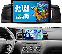 Vista 10 de Roinvou [2G+64G] Radio Android para Toyota Corolla EX 2005-2012 con Carplay inalámbrico/Android Auto, pantalla táctil de 9 pulgadas para Corolla