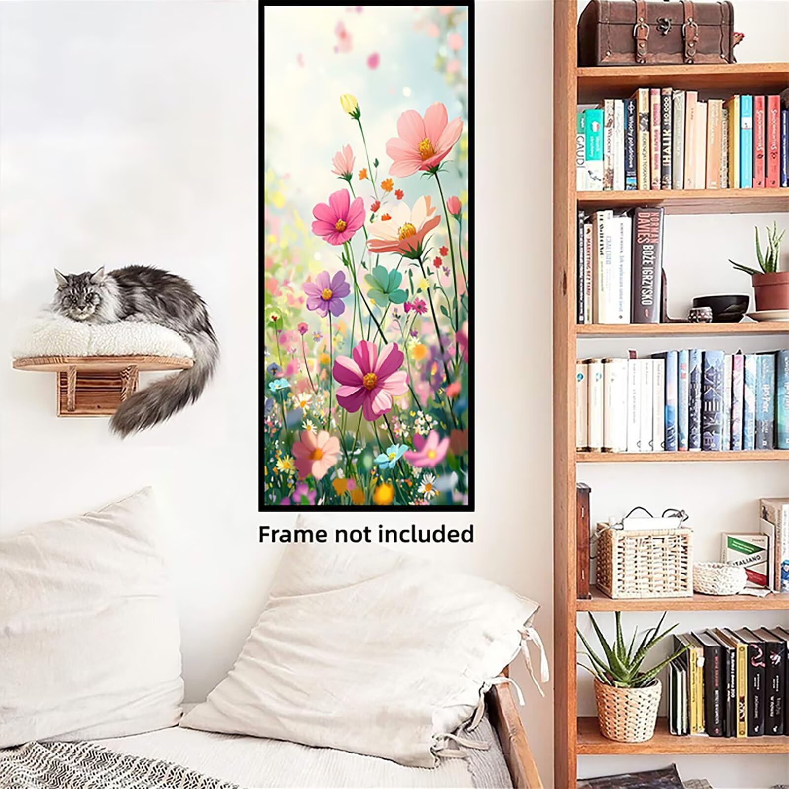 Malen Nach Zahlen 50x150cm Leinwand Blume Malen Nach Zahlen Erwachsene mit Ohne Rahmen, DIY Kreativ Set für Erwachsene mit Pinseln und Acrylfarbe, Zimmer Deko Pflanzen1 Landschaft Geschenk, P0M-671