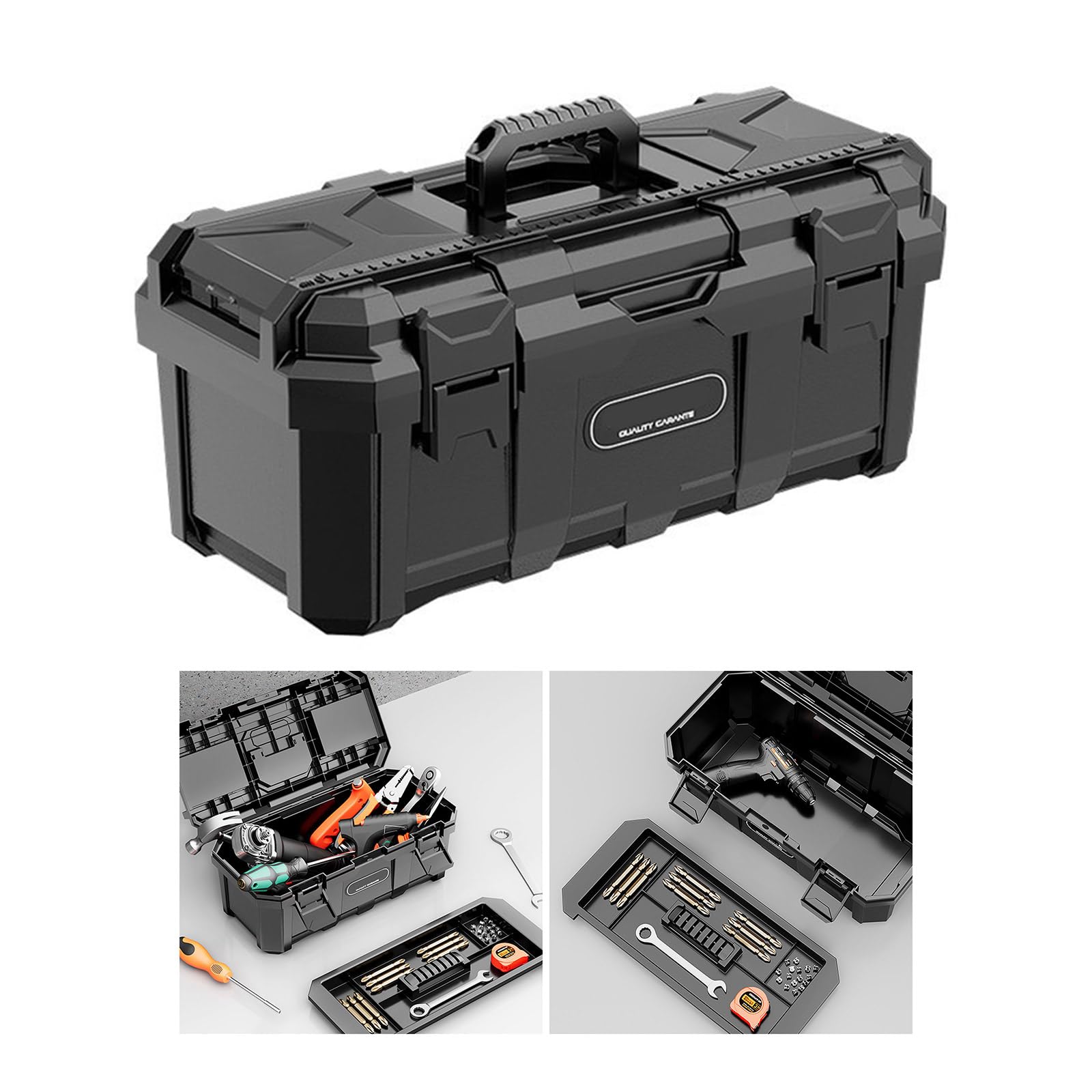 Caja de herramientas esencial con cerradura con mango ergonómico para reparación de aparejos de pesca