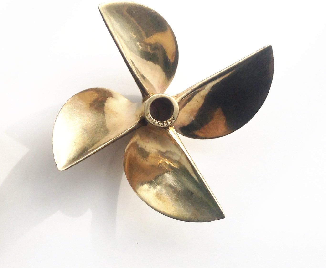 1Pair Propellers 26cc Brass Prop 6717 1/4" Shaft 4 Blade 67mm OD RC Boat RC#836