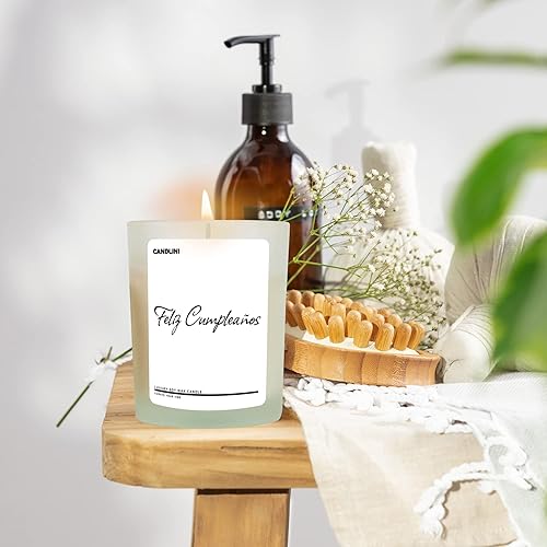 Miniatura 3 de Feliz Cumpleanos Vela de regalo  Vela de lujo de cera de soja mezcla de vainilla  Feliz cumpleaños en español  Regalo de cumpleaños para madre,