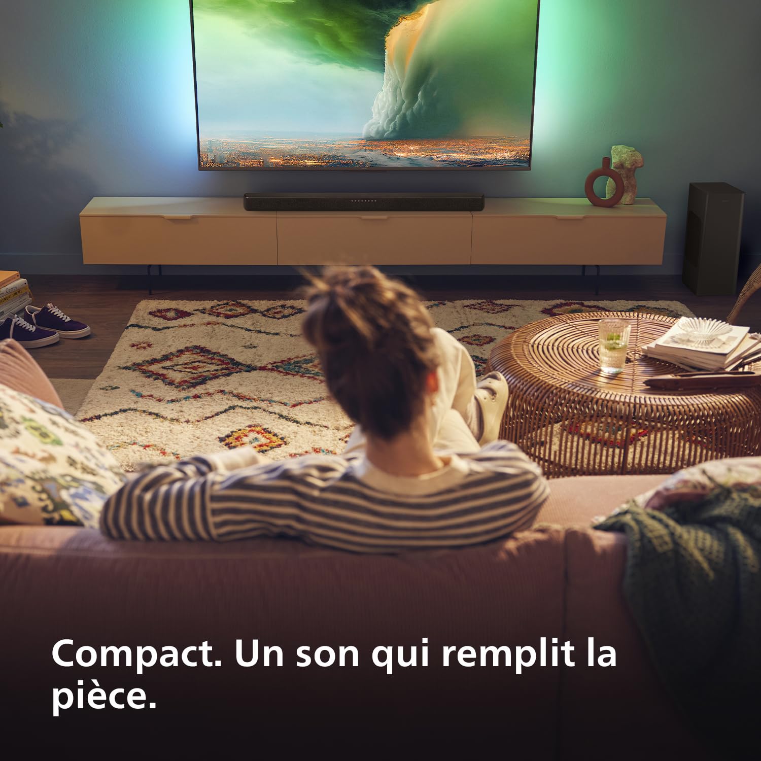 PHILIPS TAB6309 Barre de Son 2.1 avec Caisson de Basses sans Fil