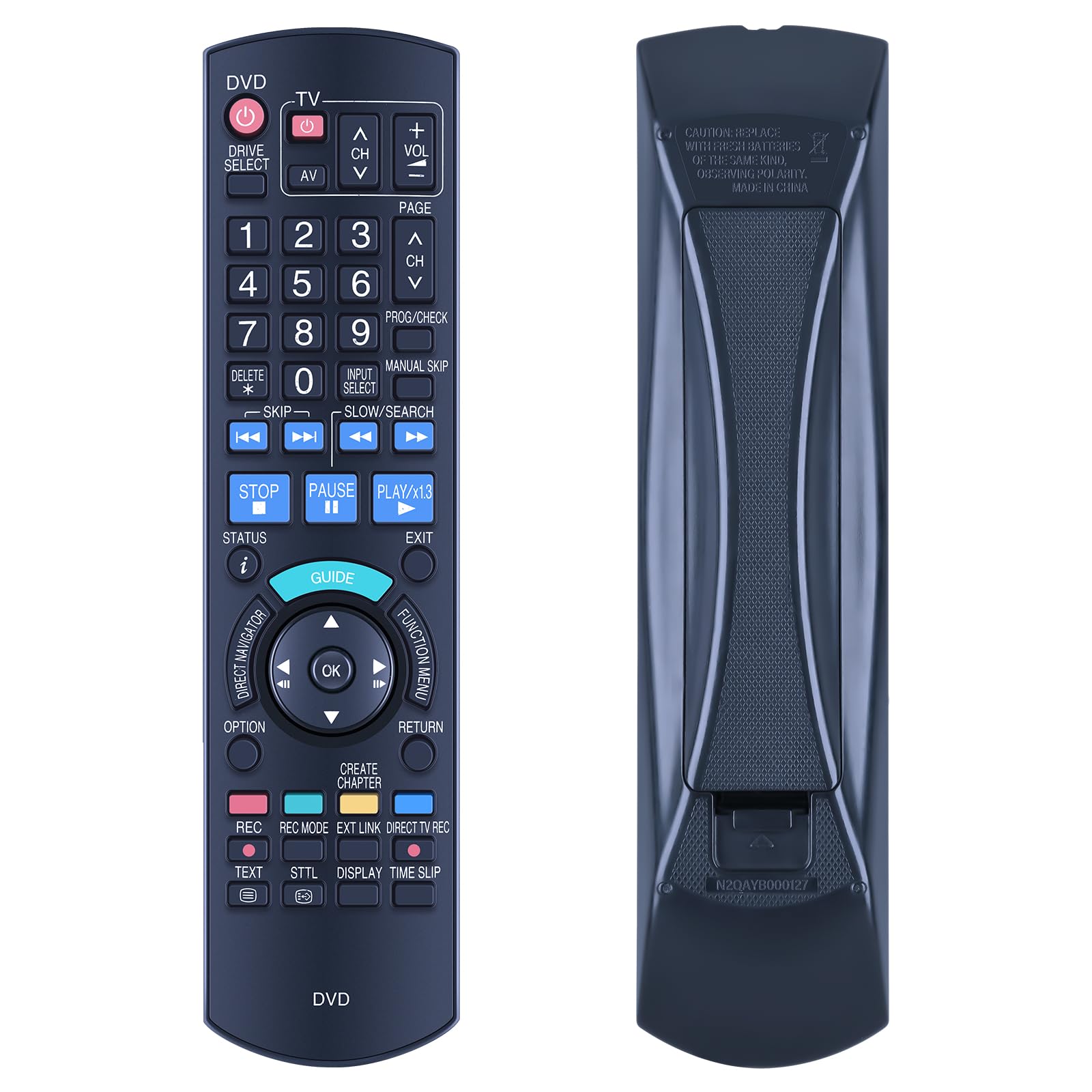Suitable for Panasonic DVD Recorder N2QAYB000127 Remote Control