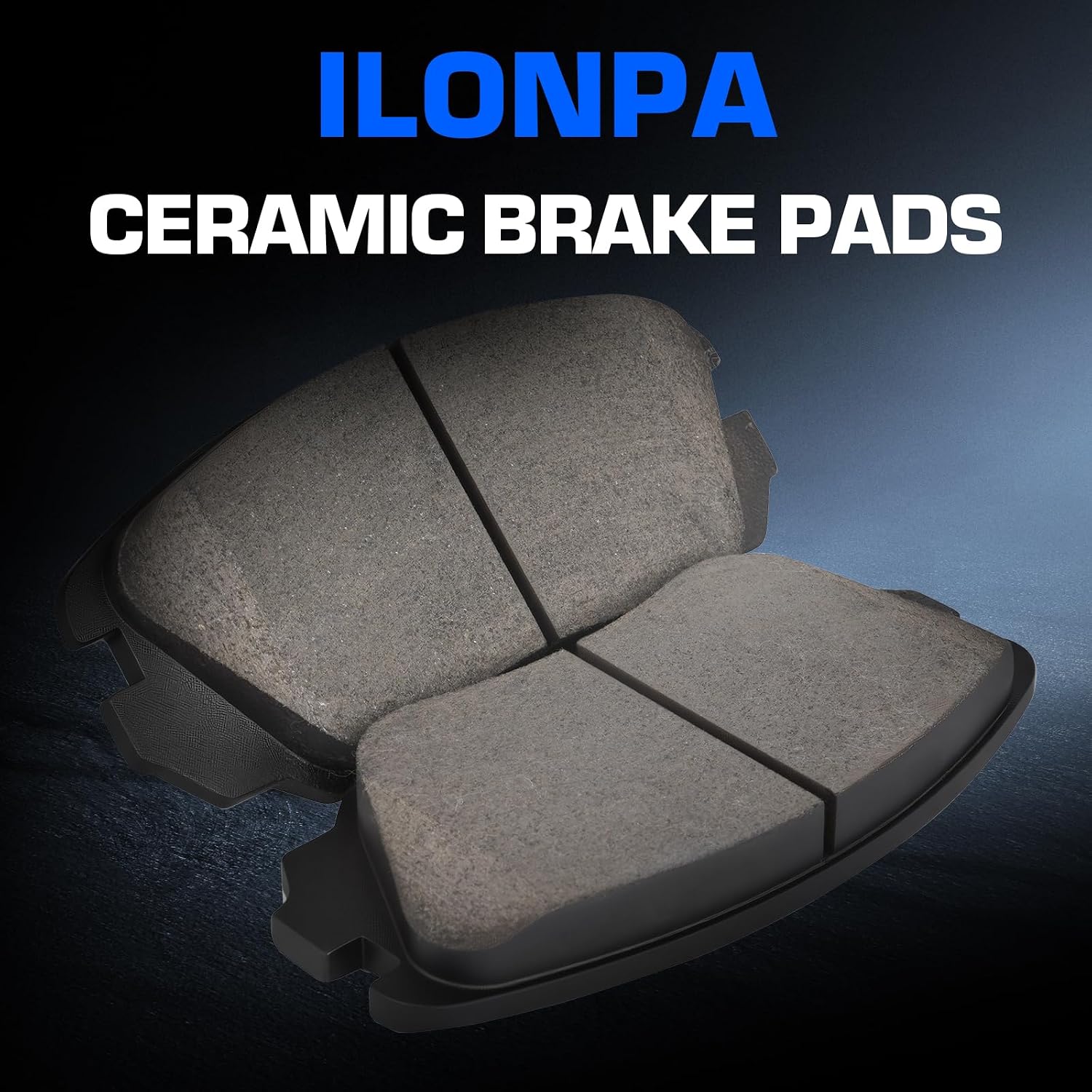 Front Ceramic Disc Brake Pads Set for Chevy Equinox/GMC Terrain 2010-2017, for Impala 2014-2020,for Malibu 2013-2015, for Buick Lacrosse 10-2016, Cascada, Regal, for Cadillac ELR, 4PCS(With Hardware)